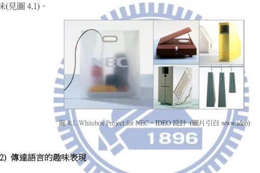 圖 4.1. Whitebox Project for NEC，IDEO 設計  (圖片引自 www.ideo) 