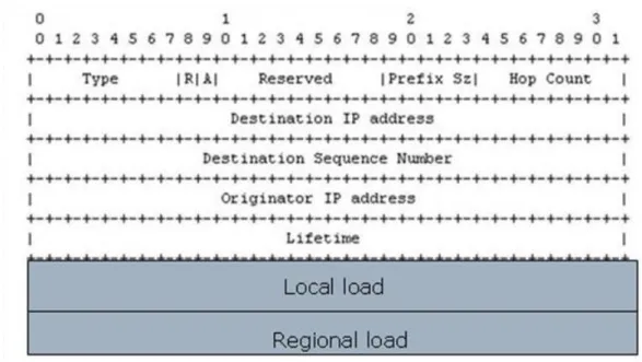 Fig 3-2 Packet format of proposed Hello message used by AOLB 