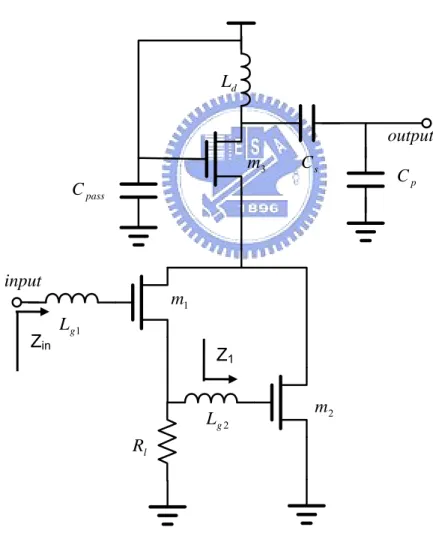 Fig 3.1 Schematic of Darlington pair low noise amplifier 