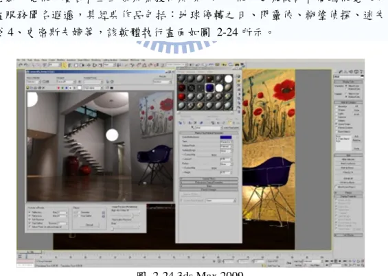 圖  2-24 3ds Max 2009  資料來源：Elimnet Co.Ltd, 2009 