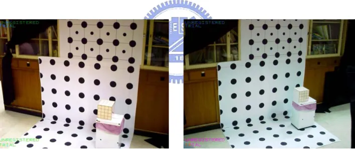 圖  2 - 2 實驗校正用影像（Left-View）  圖  2 - 3 實驗校正用影像（Right-View） 