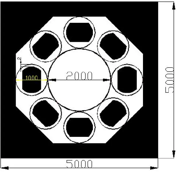 Fig. 1.1 The profile of micro gyro structure.(unit: µm) 