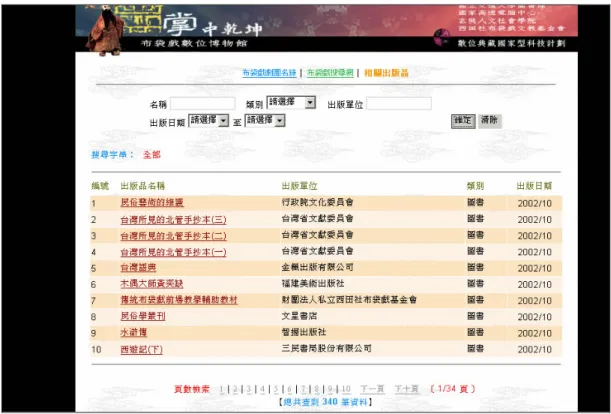Figure 23 相關出版品查詢結果