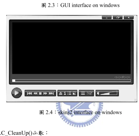 圖 2.4：skins2 interface on windows 