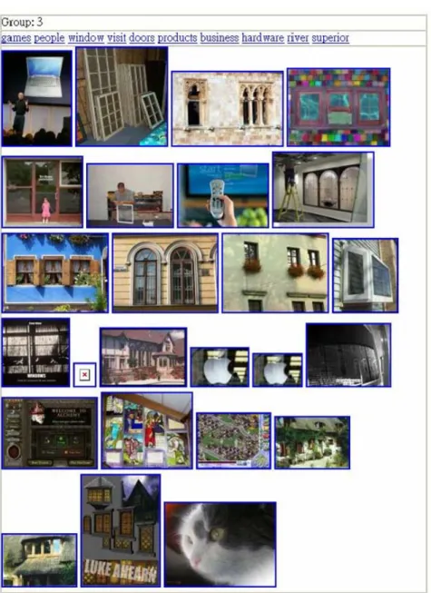 圖 42 關鍵字 windows 的分群結果之一，以窗戶為主 
