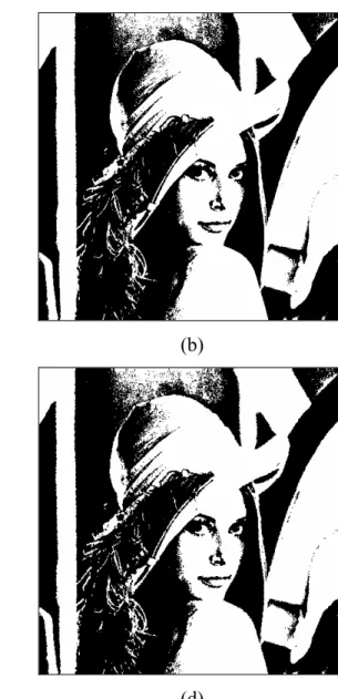 Figure 1.1.4 Input binary images, output stego-images with secret data, and the differences
