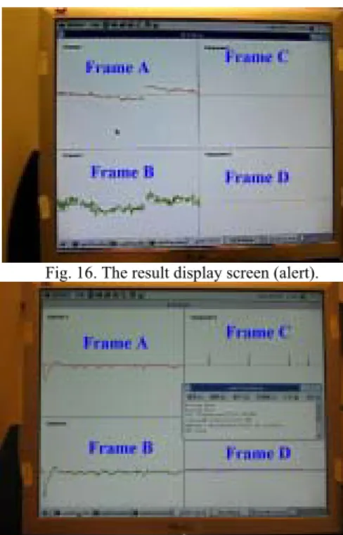 Fig. 16. The result display screen (alert). 