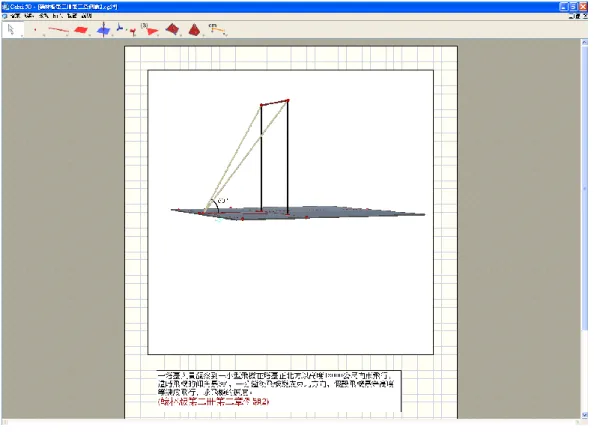圖 4-3-13  範例二以 Cabri 3D 動態模擬呈現(5) 