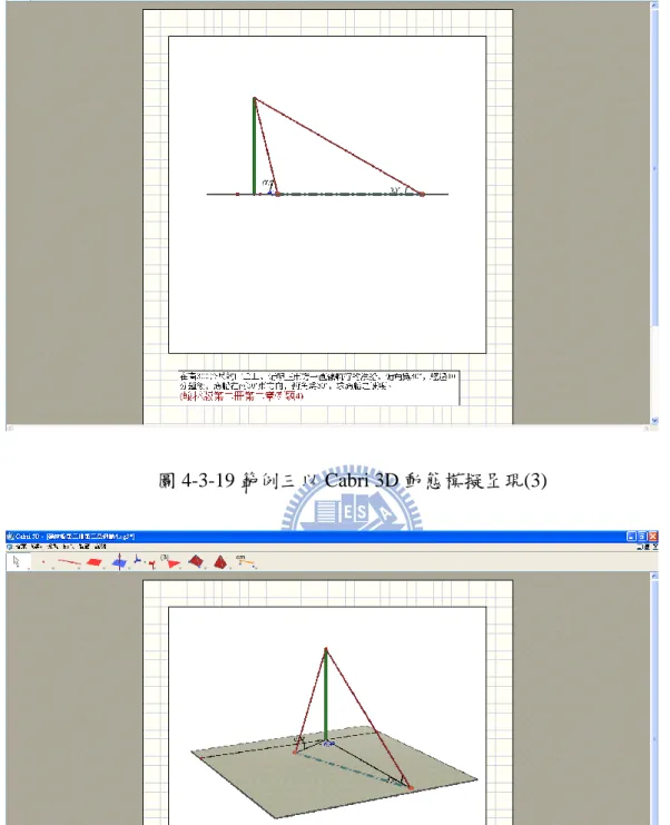 圖 4-3-20 範例三以 Cabri 3D 動態模擬呈現(4) 