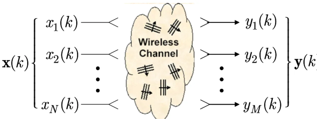 Figure 1.5. Illustration of a MIMO system. 