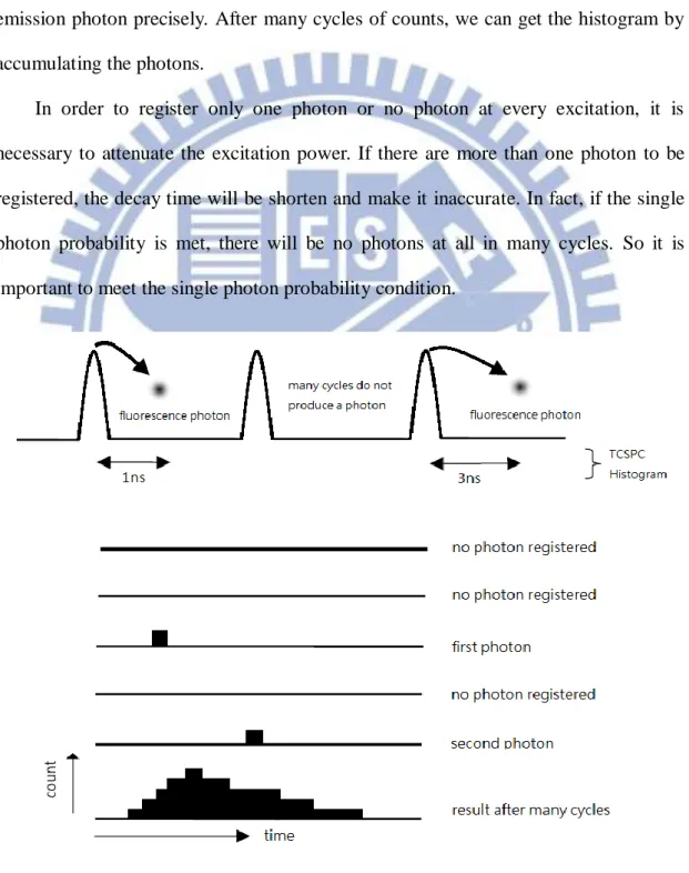 Fig. 3-1 TCSPC histogram. 