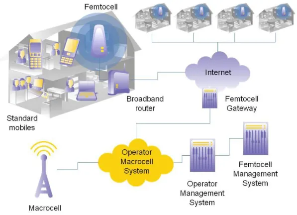 Figure 3 Backhaul structure of femtocell [5] 