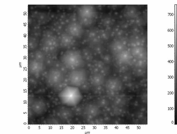 圖 4-1-2   GaN disks 表面形貌之 AFM 影像 