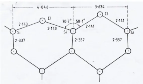 圖 1.3.2.3  Cl 2  adsorption ( The minimum-energy bridge siteconfiguration )  [15] 