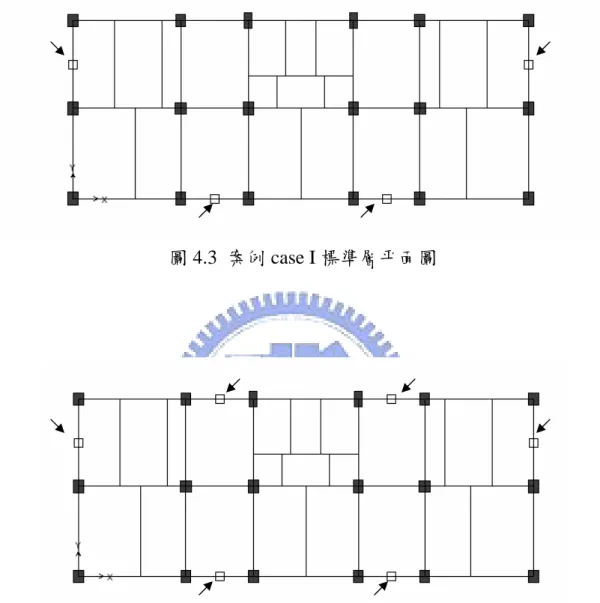 圖 4.3  案例 case I 標準層平面圖 