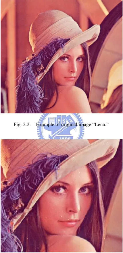 Fig. 2.2.    Example of original image “Lena.” 