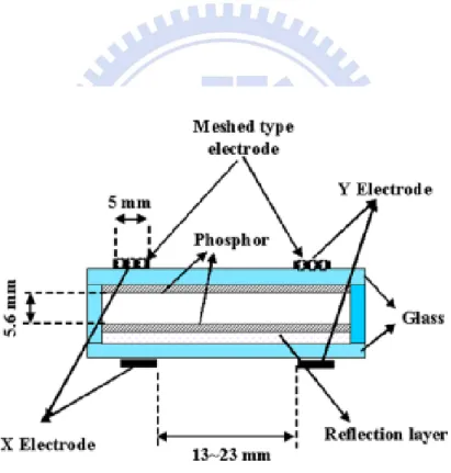 Fig. 2-3. The cross-sectional schematic diagram of the dual coplanar 