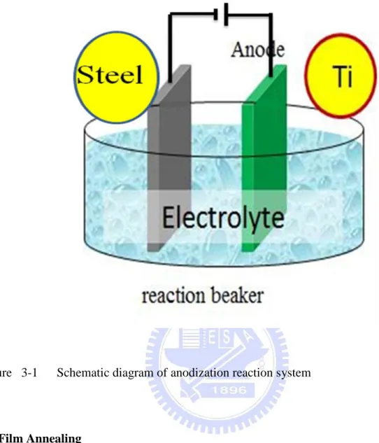 Figure  3  3-1      Schematic diagram of anodization reaction system 