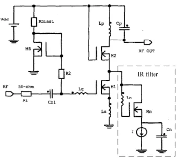 Fig. 2.5. The IR LNA with active filter. 