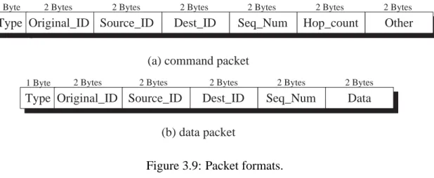 Figure 3.9: Packet formats.