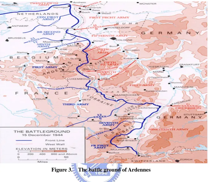 Figure 3.    The battle ground of Ardennes 