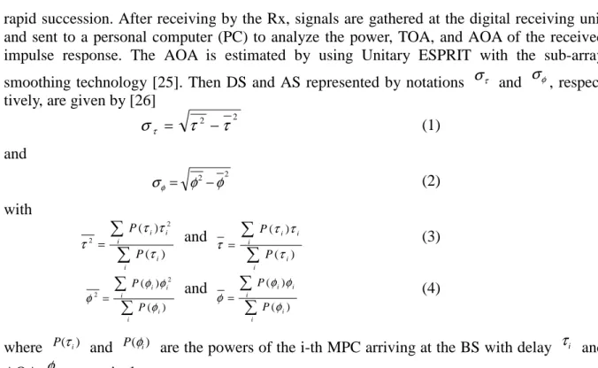 Table 1-2 Measurement setup and environments  Class  h 
