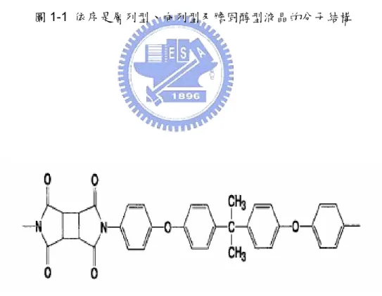 圖 1-2 Polyimide (SE-130B)化學結構式 