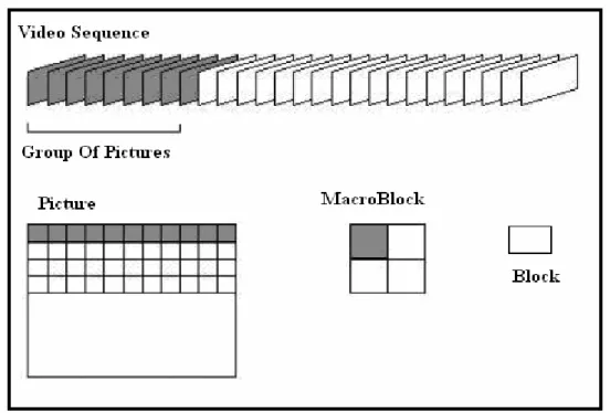 Fig. 2-2 Stream structure for MPEG video 