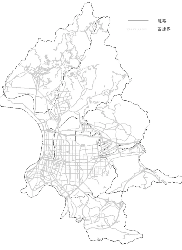 圖 1.3 台北市道路圖 