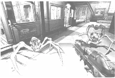 圖 2-2：第一人稱視角（資料來源：http://www.doom3.com/） 