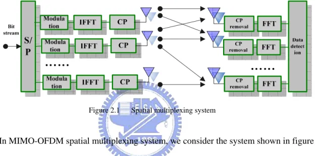 Figure 2.1   Spatial multiplexing system 