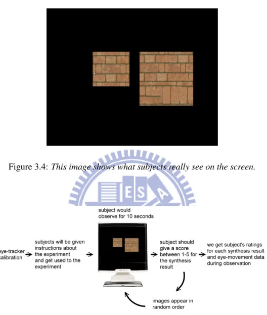 Figure 3.4: This image shows what subjects really see on the screen.