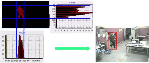 Fig. 4-10 X-axis and Y-axis image projection 