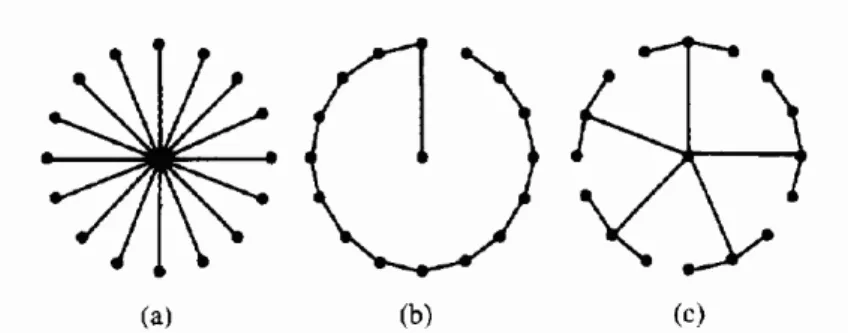 Figure 2.2: Three interconnection trees for the same signal net with s 0 at the center: