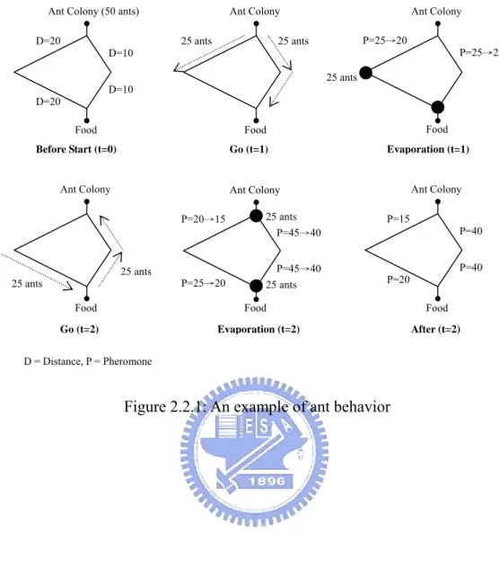 Figure  2.2.1: An example of ant behavior 