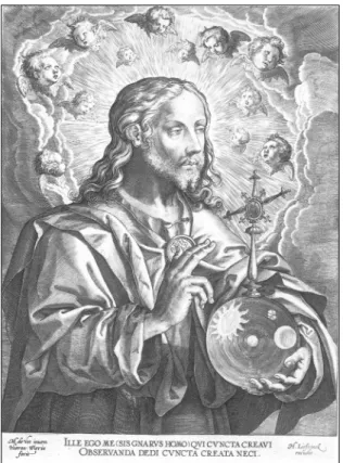 Fig. 11. Maarten de Vos, Salvator Mundi, from a series of “Christ Blessing,” early seventeenth century, engraving, Bibliothèque Royale de Belgique, Belgium, SI38279, © Bibliothèque Royale de Belgique, Brussels, Belgium