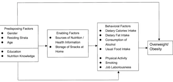 Fig. 1. Study framework of factors related to overweight and obesity in Taiwan.