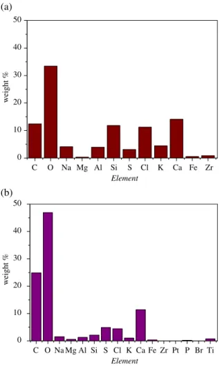 Fig. 3. Mean weight percents of main elements of APC residues samples. (a) raw residues, (b) aged residues.