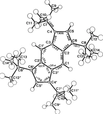 Fig.  I .   O R T E P  [27] drawing of  I  at  100  K; parameters  from the  H O  refine-  ment  [3]