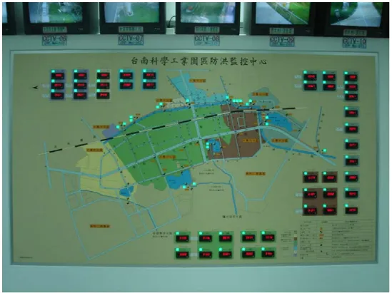 圖 7  台南科學工業園區排水系統現況 