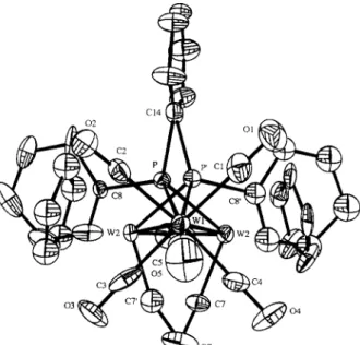 Fig.  I.  OWrEP  drawing  of  disordered  molecular  structure  of  2. 