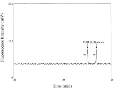 Fig. 5. Separation of 0.75-ml PCR products amplified after 18