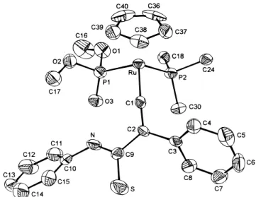 Figure 2. ORTEP drawing (50% thermal ellipsoids) of 4a.