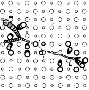 FIG. 6. Time-exposure collision cascade induced in the Ag $100%