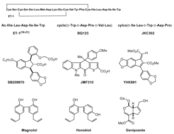 Figure 1. ET-1 and the examined substrates in this study.