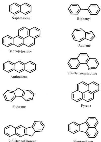 Fig. 5. Structures of 10 selected PAHs used in analysis with a commercial CE system.
