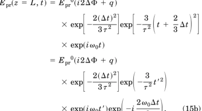 Fig. 1. Simulated nonlinear transmittance transients with the chirp-free model at three frequency detunings d 