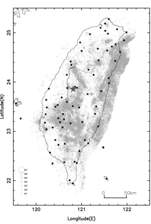 Figure 2. Epicenters of the selected 66,069 events used in this study (open circles).