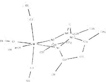 Fig.  3.  o l ~ H r   drawing  of  [W{r/-(lt  ,('Pz&#34;  I}(('())  i]  (7)\~[th  lhc tittlll  bering  scheme