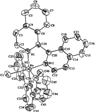 Fig.  4.  A  perspective  view  of  the  [Ru(terpy)(BIQN)Cl]+ 